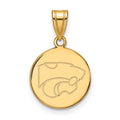 10k Gold LogoArt Kansas State University Wildcat Medium Disc Pendant