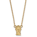 Sterling Silver Gold-plated LogoArt Phi Sigma Sigma Sorority Symbol Extra Small Pendant 18 inch Necklace