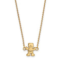 Sterling Silver Gold-plated LogoArt Sigma Delta Tau Sorority Symbol Extra Small Pendant 18 inch Necklace