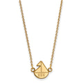 Sterling Silver Gold-plated LogoArt Sigma Sigma Sigma Sorority Symbol Extra Small Pendant 18 inch Necklace