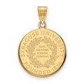 Sterling Silver Gold-plated LogoArt Syracuse University Large Crest Pendant