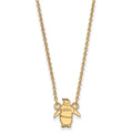 Sterling Silver Gold-plated LogoArt Theta Phi Alpha Sorority Symbol Extra Small Pendant 18 inch Necklace