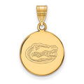 14k Gold LogoArt University of Florida Gator Medium Disc Pendant