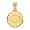 10k Gold LogoArt University of Georgia Letter G Medium Disc Pendant