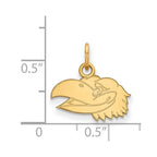 10k Gold LogoArt University of Kansas Jayhawk Extra Small Pendant