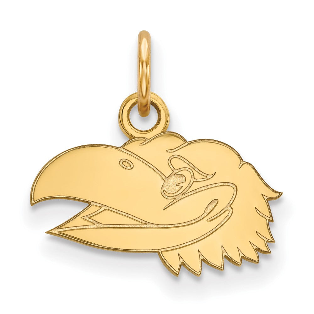 14k Gold LogoArt University of Kansas Jayhawk Extra Small Pendant