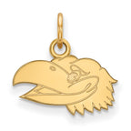 10k Gold LogoArt University of Kansas Jayhawk Extra Small Pendant
