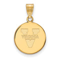 Sterling Silver Gold-plated LogoArt University of Virginia Medium Disc Pendant