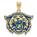 Sterling Silver Gold-plated LogoArt Villanova University Wildcat Large Enameled Pendant