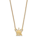 Sterling Silver Gold-plated LogoArt Zeta Tau Alpha Sorority Symbol Extra Small Pendant 18 inch Necklace