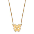14k Gold NHL LogoArt Chicago Blackhawks Letter C and Tomahawk Small Pendant 18 inch Necklace