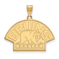 10k Gold NHL LogoArt Boston Bruins Large Pendant
