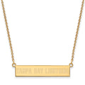Sterling Silver Gold-plated NHL LogoArt Tampa Bay Lightning Small Bar 18 inch Necklace