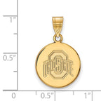 10k Gold LogoArt The Ohio State University Medium Disc Pendant