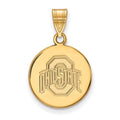 10k Gold LogoArt The Ohio State University Medium Disc Pendant