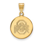 10k Gold LogoArt The Ohio State University Medium Disc Pendant