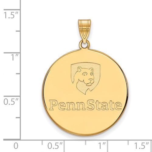 10k Gold LogoArt Penn State University Extra Large Disc Pendant