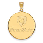 10k Gold LogoArt Penn State University Extra Large Disc Pendant