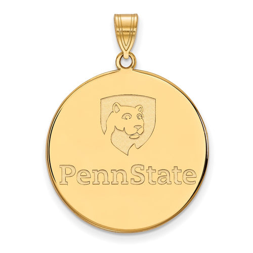 10k Gold LogoArt Penn State University Extra Large Disc Pendant