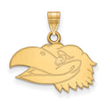10k Gold LogoArt University of Kansas Jayhawk Small Pendant