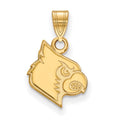10k Gold LogoArt University of Louisville Cardinal Small Pendant