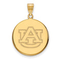10k Gold LogoArt Auburn University Large Disc Pendant