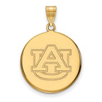 10k Gold LogoArt Auburn University Large Disc Pendant