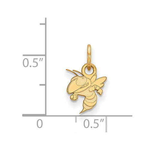 10k Gold LogoArt Georgia Institute of Technology Yellow Jacket Extra Small Pendant