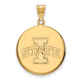Sterling Silver Gold-plated LogoArt Iowa State University Large Disc Pendant