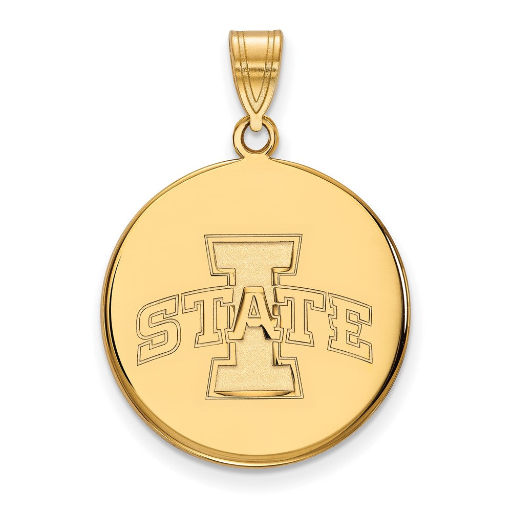 14k Gold LogoArt Iowa State University Large Disc Pendant