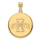 10k Gold LogoArt Iowa State University Large Disc Pendant