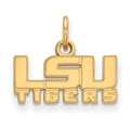 14k Gold LogoArt Louisiana State University L-S-U Tigers Extra Small Pendant