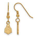 Sterling Silver Gold-plated LogoArt Purdue University Boilermakers Train Logo Extra Small Dangle Wire Earrings