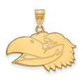 10k Gold LogoArt University of Kansas Jayhawk Medium Pendant