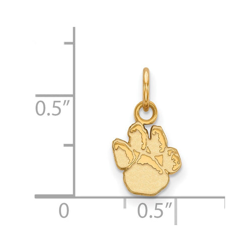 10k Gold LogoArt University of Pittsburgh Panther Paw Extra Small Pendant