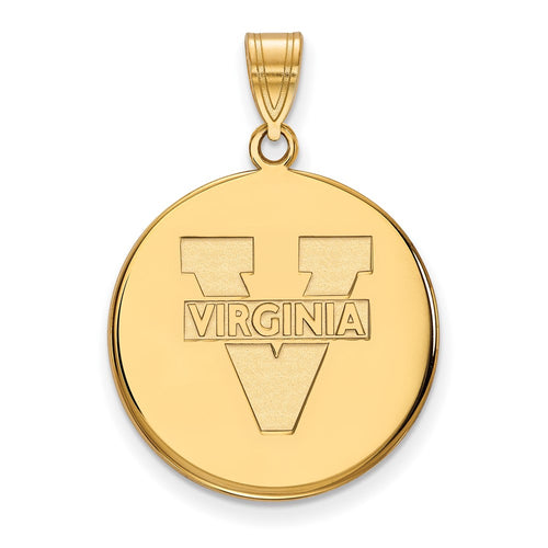 10k Gold LogoArt University of Virginia Large Disc Pendant