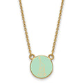 Sterling Silver Gold-plated LogoArt Alpha Epsilon Phi Extra Sorority Symbol Small Color Enamel Pendant 18 inch Necklace