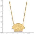 14k Gold NHL LogoArt Boston Bruins Large Pendant 18 inch Necklace