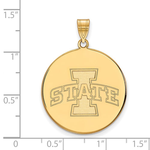 10k Gold LogoArt Iowa State University Extra Large Disc Pendant