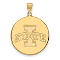 10k Gold LogoArt Iowa State University Extra Large Disc Pendant