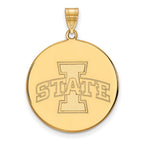 10k Gold LogoArt Iowa State University Extra Large Disc Pendant