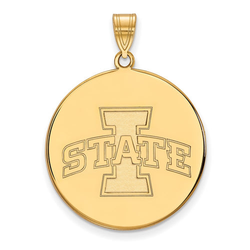 10k Gold LogoArt Iowa State University Extra Large Disc Pendant