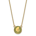 Sterling Silver Gold-plated LogoArt Kappa Delta Sorority Symbol Small Color Enamel Pendant 18 inch Necklace