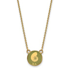 Sterling Silver Gold-plated LogoArt Kappa Delta Sorority Symbol Small Color Enamel Pendant 18 inch Necklace