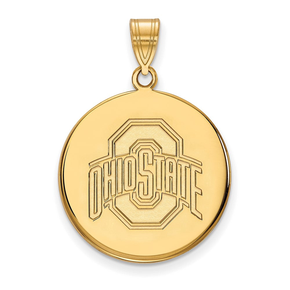 14k Gold LogoArt The Ohio State University Large Disc Pendant