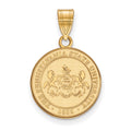 Sterling Silver Gold-plated LogoArt Penn State University Medium Crest Pendant