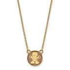 Sterling Silver Gold-plated LogoArt Sigma Delta Tau Sorority Symbol Small Color Enamel Pendant 18 inch Necklace