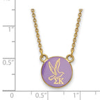 Sterling Silver Gold-plated LogoArt Sigma Kappa Sorority Symbol Small Color Enamel Pendant 18 inch Necklace
