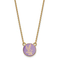 Sterling Silver Gold-plated LogoArt Sigma Kappa Sorority Symbol Small Color Enamel Pendant 18 inch Necklace