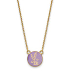 Sterling Silver Gold-plated LogoArt Sigma Kappa Sorority Symbol Small Color Enamel Pendant 18 inch Necklace
